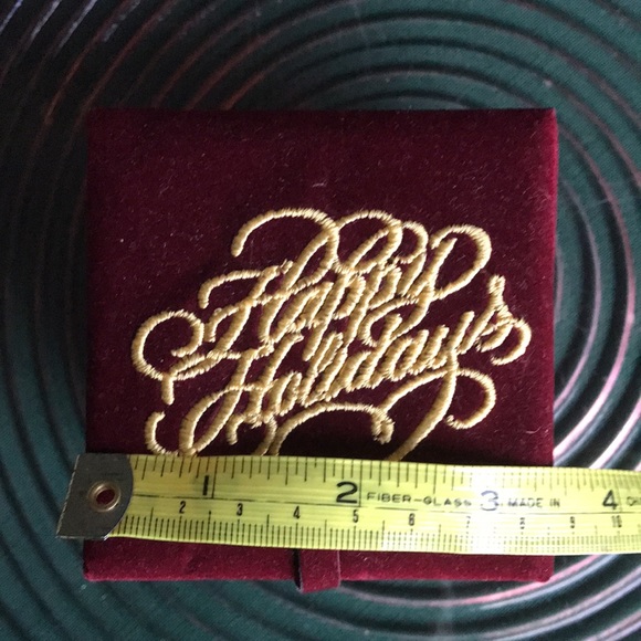 Christmas Glass Ornament Happy Holidays Velour Box NWT Santa’s Sleigh + Reindeer - Picture 7 of 8